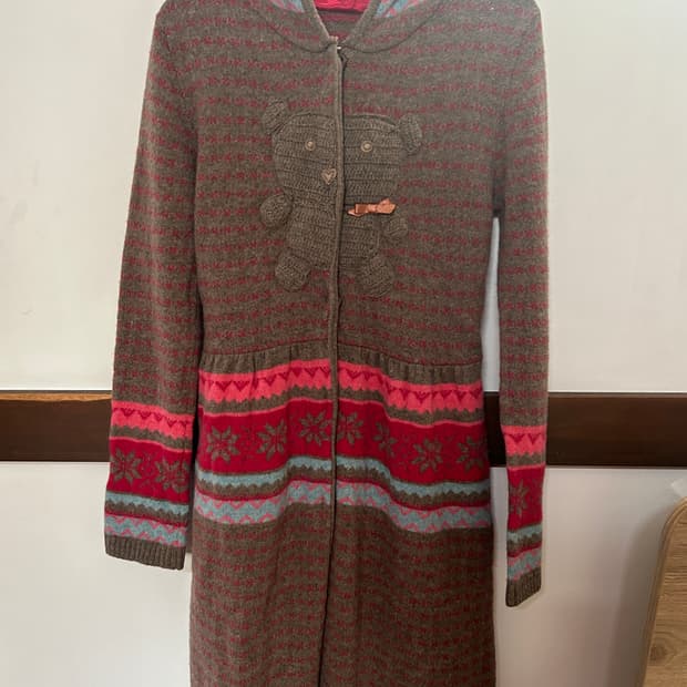 곰돌이 롱니트원피스 