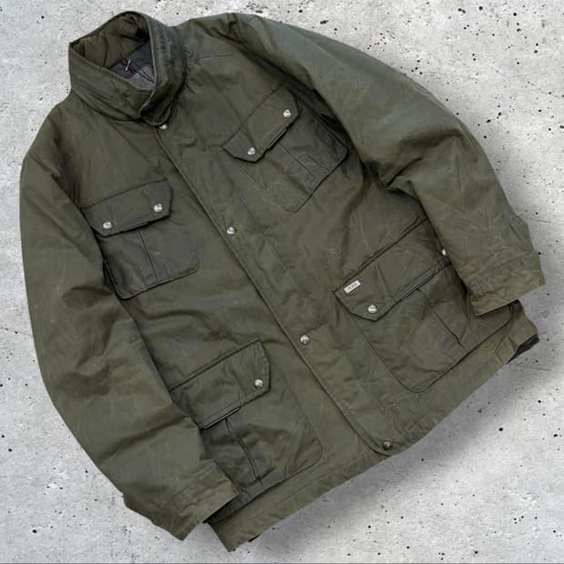 [L] 투미 TUMI 왁스 코팅 필드 자켓 카키 D370