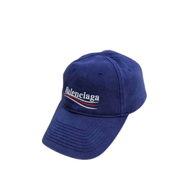 발렌시아가 웨이브로고 볼캡 블루