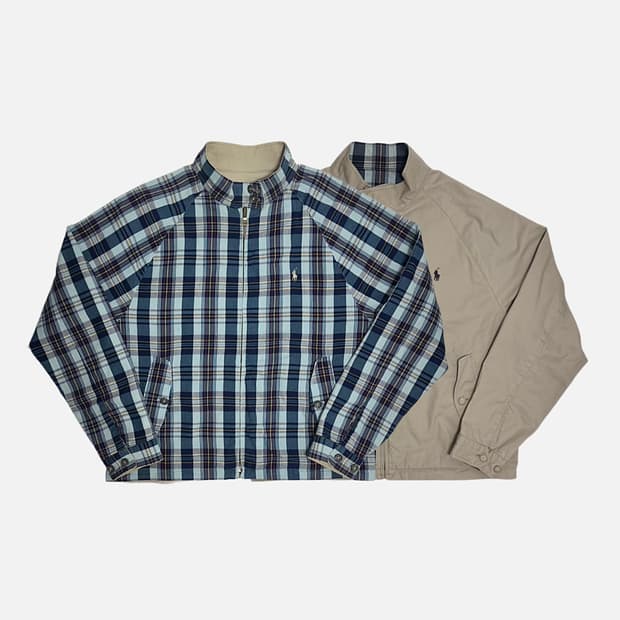 폴로 랄프로렌 리버서블 체크 바라쿠다 자켓