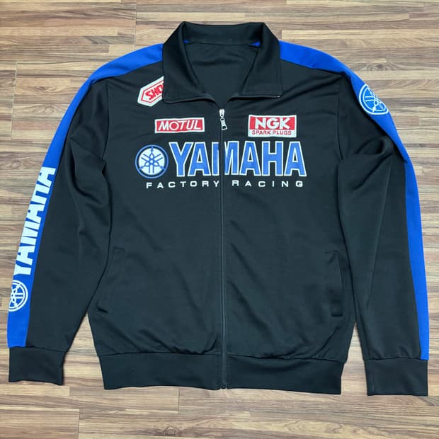 야마하 yamaha 레이싱 블루 블랙 트랙탑 져지 저지 자켓