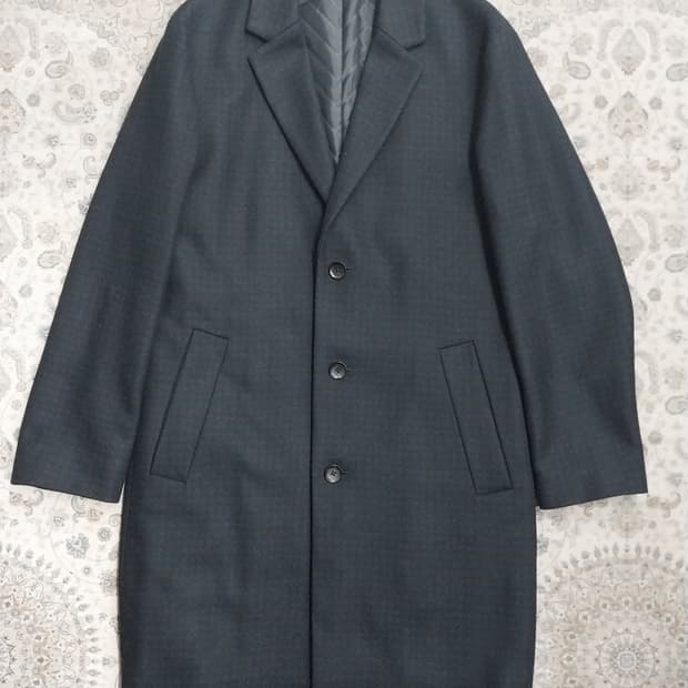 AND Z 잔 체크  롱 코트 95