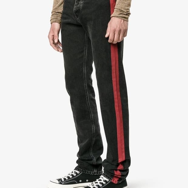 (구매글) 발렌시아가 레드 스트라이프 데님진