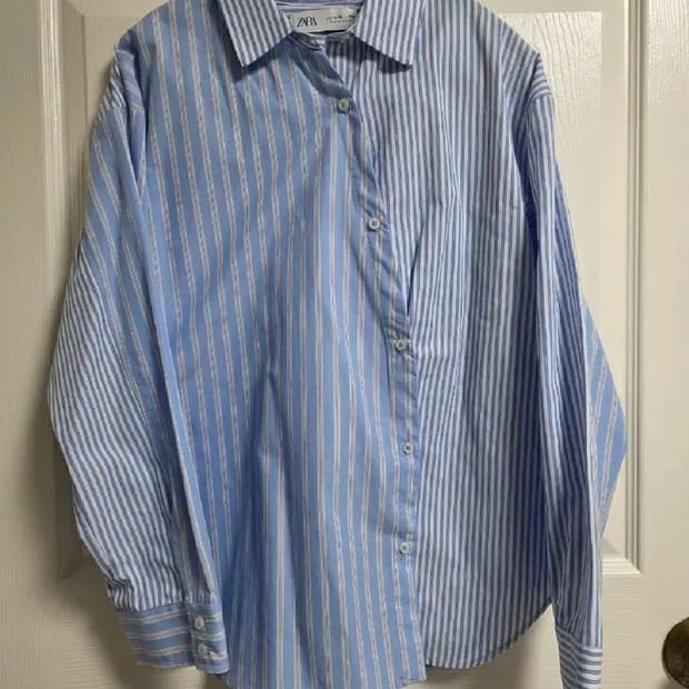 자라 키즈 언발란스 스트라이프 셔츠