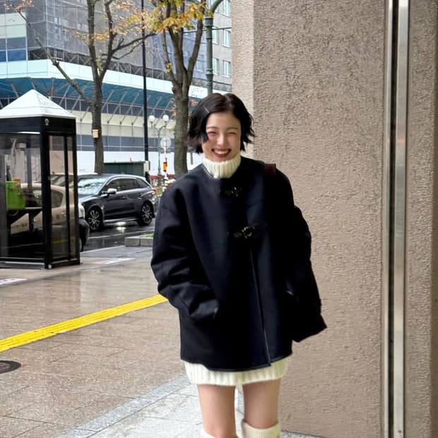 오브네어 클래식 버클 무스탕 자켓 새상품