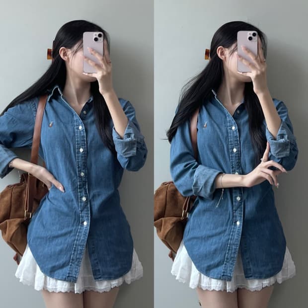폴로 데님 셔츠 