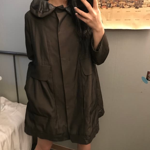 Vintage 모리걸 라떼갸루 히든 후드 패딩 코트