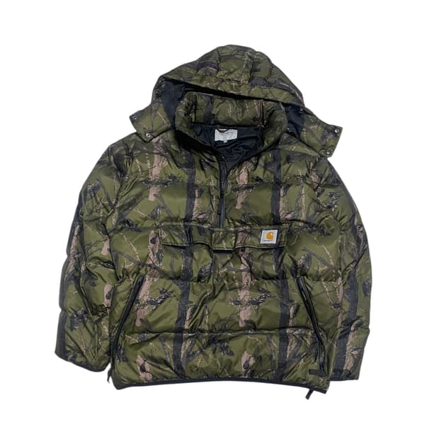 칼하트 WIP 존스 풀오버 아노락패딩 리얼트리 카모 L