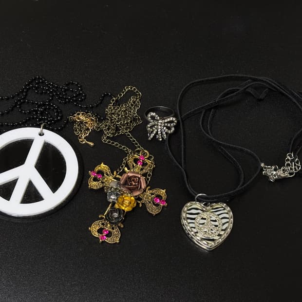 갸루 악세사리 목걸이 반지