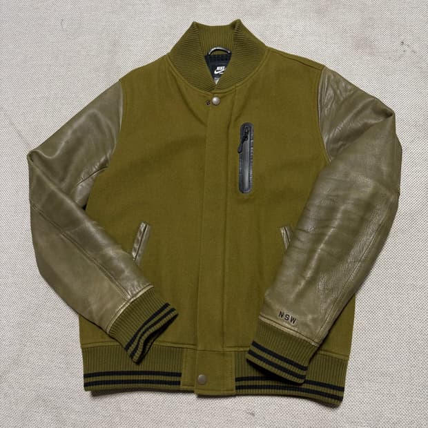 나이키 NSW 레더 봄버 자켓