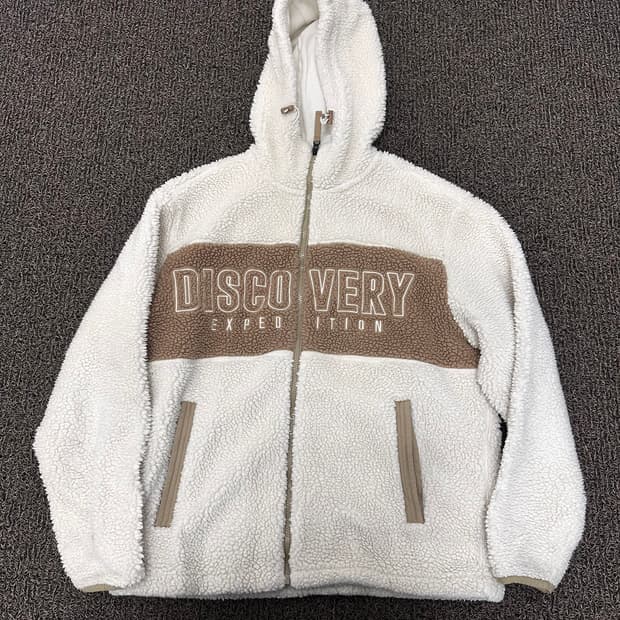디스커버리 뽀글이 털 후리스 후드 자켓 100(L)