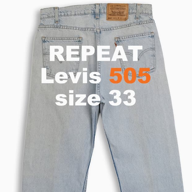리바이스 505 오렌지탭 연청 90s 33 사이즈 OR5053496