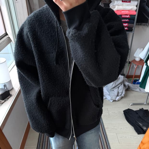 슈프림 필드 모헤어 후드집업