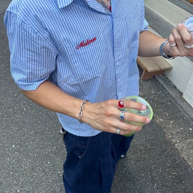 Mutimer 더블 워크 크롭 셔츠