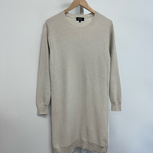 아페쎄 실크울 캐시미어 와플 니트 원피스