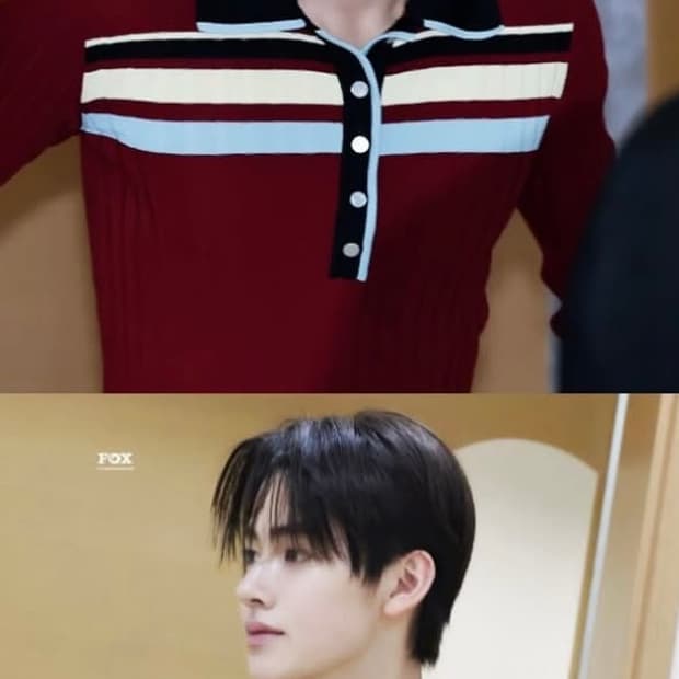 코르티스 엄성현님 착용 wales bonner striped knit 