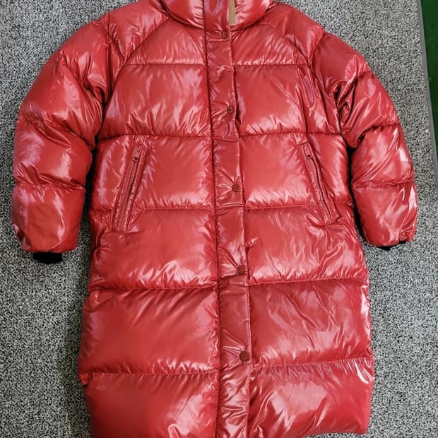 디스커버리 다홍색(Coral) 롱 패딩