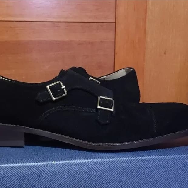 로맨틱무브 새상품 280 천연 가죽 세무 로퍼 구두