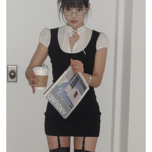 엔젤넘버555 이터널 걸후드 드레스 원피스 갸루 베이비메탈클럽