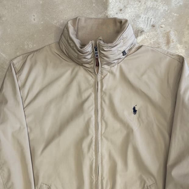 XL 폴로랄프로렌 내장후드 베이지 폴리쉘 페리 자켓