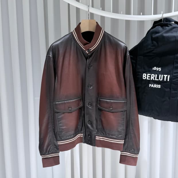(A/50) / 벨루티 파티나 레더 자켓 브라운