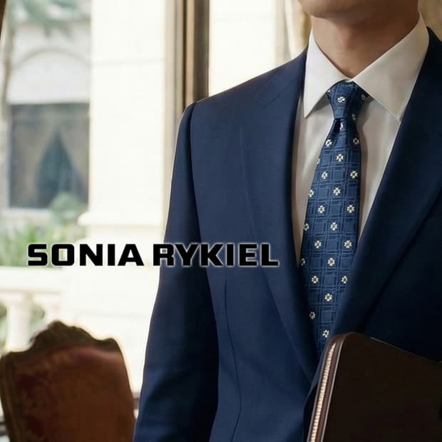 소니아리키엘 플라워 자수 모티브 넥타이 10.3cm A+등급 K2220
