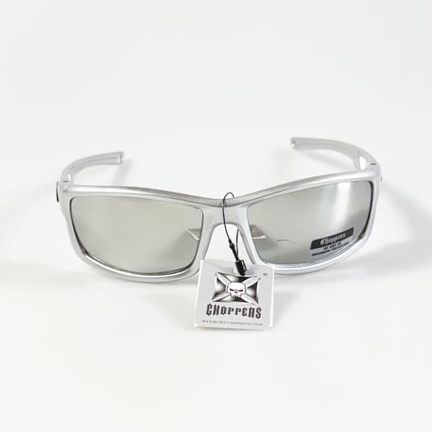 CHOPPERS 실버 랩어라운드 바이커 빈티지 선글라스
