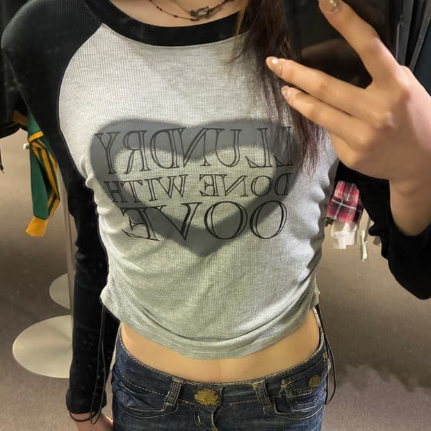 OS)빈티지 여성 셔링 디테일 롱 슬리브