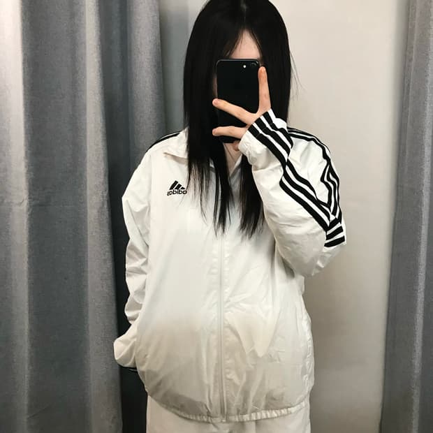 아디다스 WIND.RDY 바람막이 자켓 화이트 M