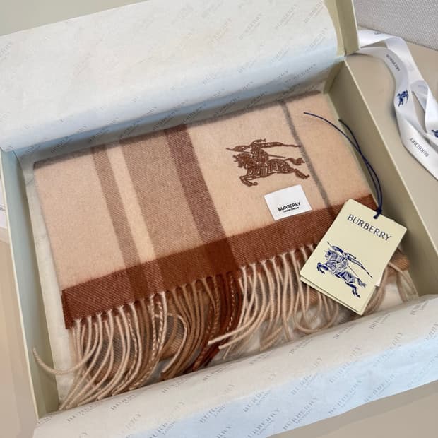 버버리 양면 머플러 램스울 100% 추동 단품
