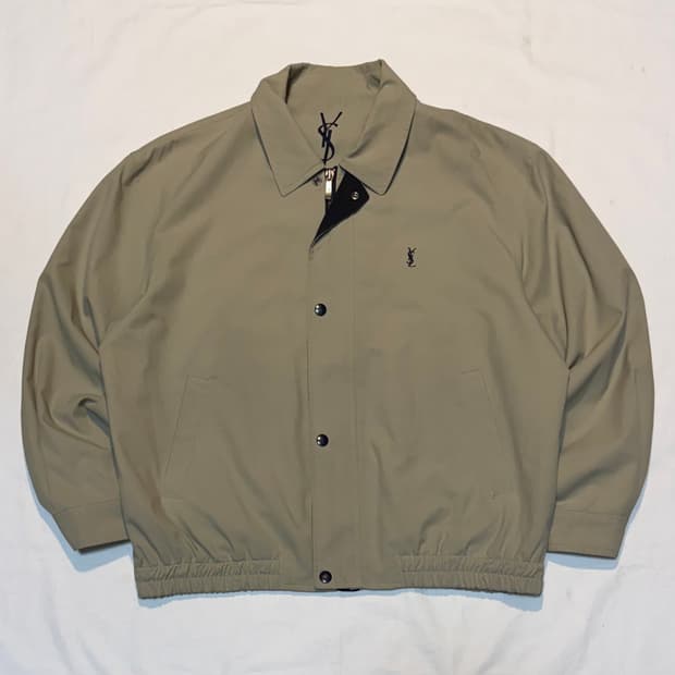 90s YSL 입생로랑 블루종 봄버자켓 베이지