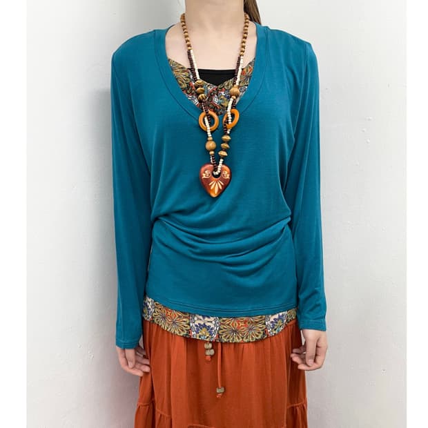 히피 에스닉 레이어드 슬리브