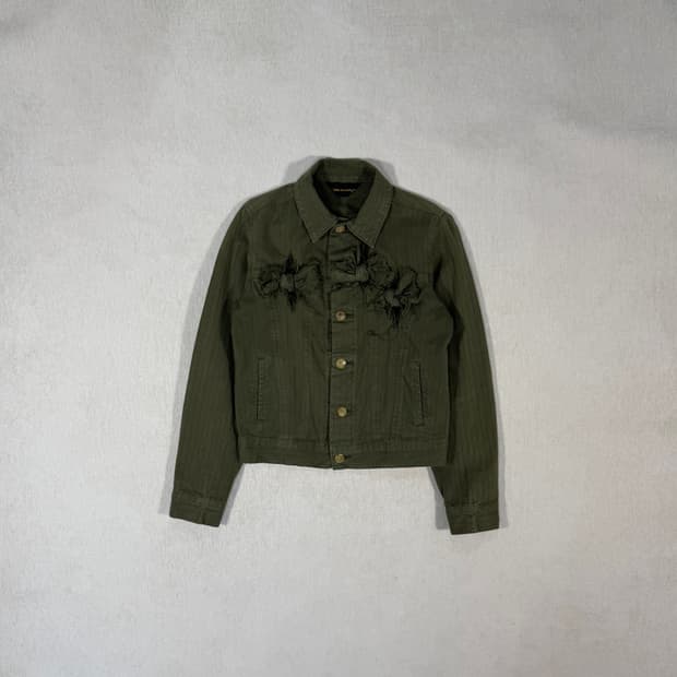 Ribbon Short  Khaki Blouson Jacket
