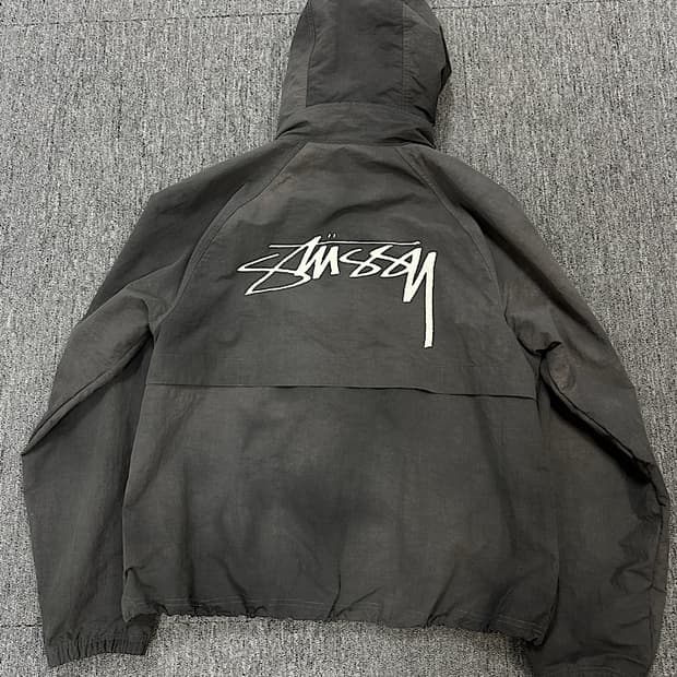 스투시 비치쉘 웨이브 다이 오버핏 바람막이 XXL