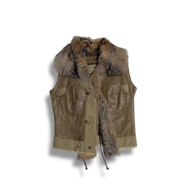 Punto 레더&퍼 스티치 베스트