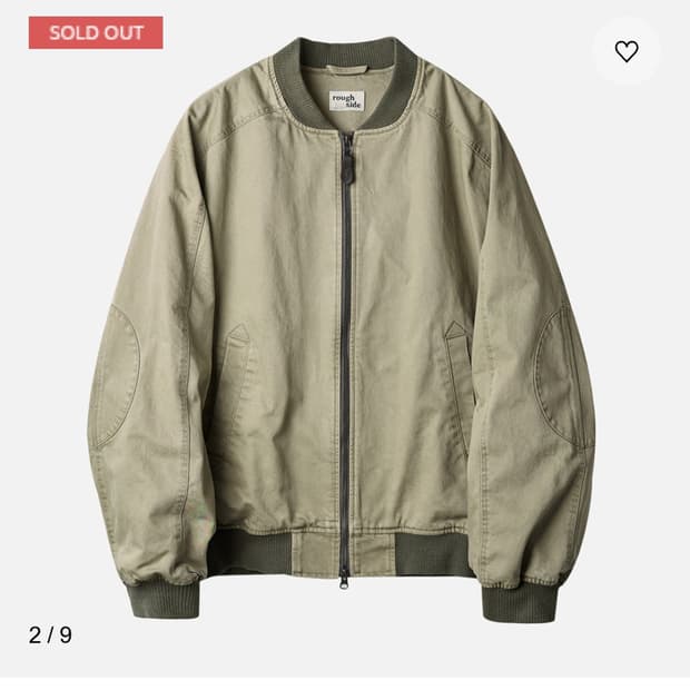 러프사이드 24fw 호라이즌봄버 카키베이지 (택포)