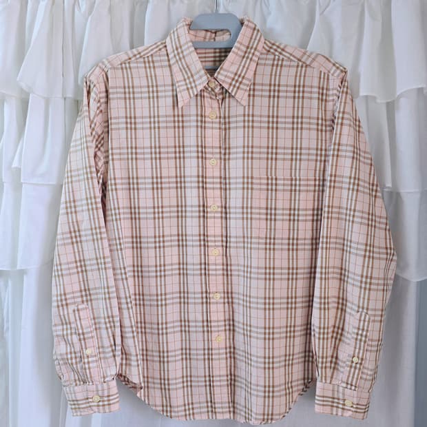버버리 연핑크 셔츠