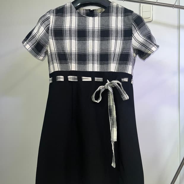 UNIF 체크미니원피스