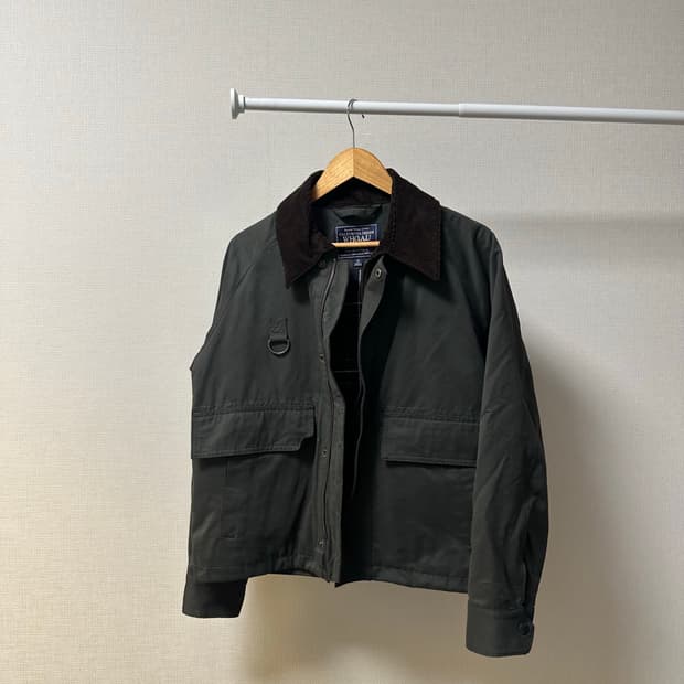 후아유 바버자켓 다크그린