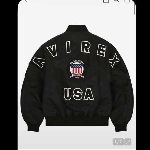 아비렉스 ma-1 시그니처 빅 로고 xl