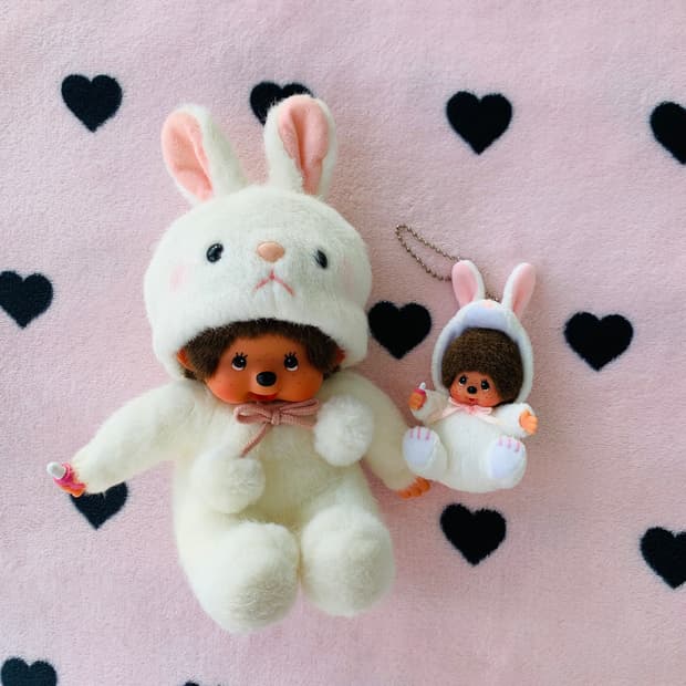 🐰고전 토끼2종세트 몬치치 인형, 키체인 