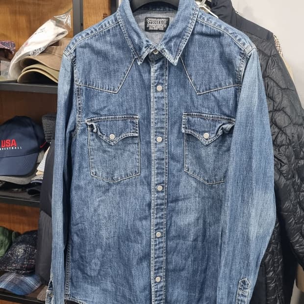스투지앤코 JAPAN 필수템 기본 웨스턴 데님셔츠 95size 상태좋음