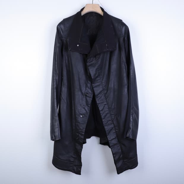 S / Rick Owens 릭오웬스 팔가죽 코팅 데님 자켓