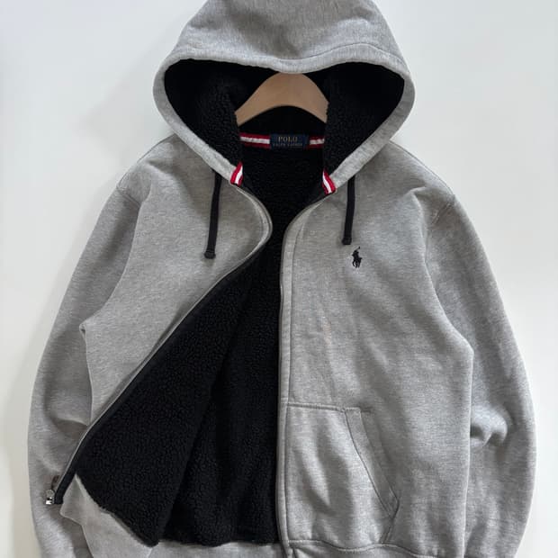 Polo 폴로 랄프로렌 신형 안감후리스 그레이컬러 후드집업 