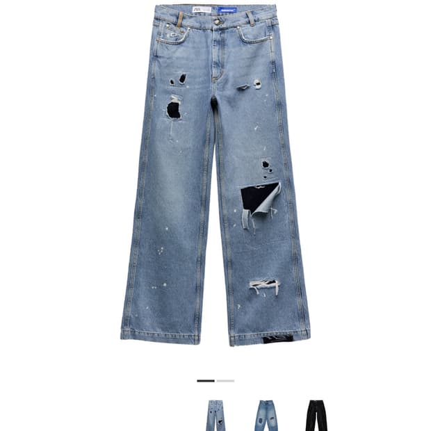 자라 아더에러 패치워크 진 블루 36