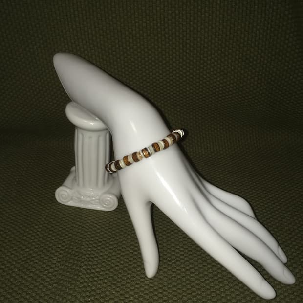 우드&자개 비즈팔찌