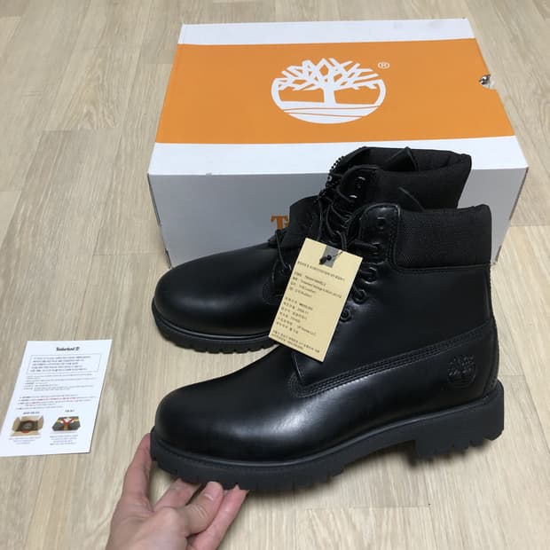 (265) 새상품 팀버랜드 6인치 헤리티지 프리미엄 부츠 레더 블랙