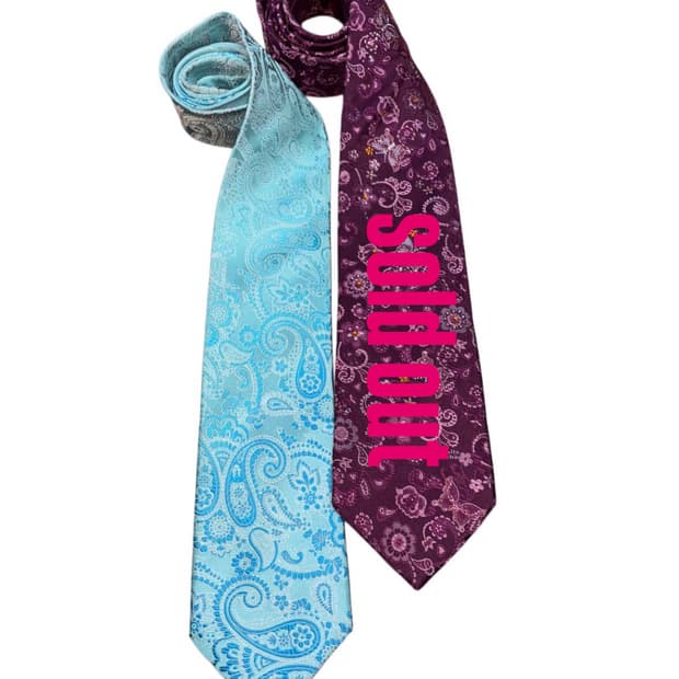 오리엔탈 무드 빈티지 넥타이 (하늘색만 구매 가능)