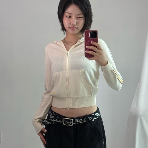 아디다스 니트 후드집업