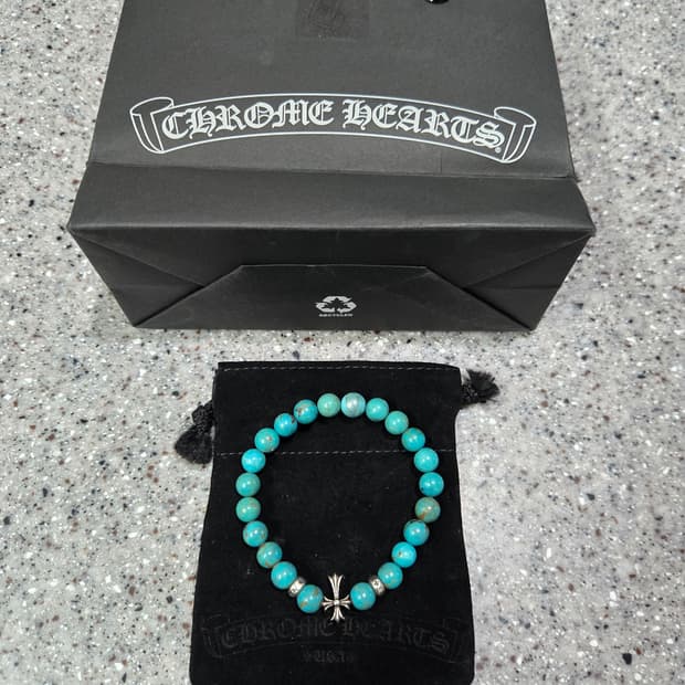 크롬하츠 터키석 베이비 비즈 팔찌(정품)